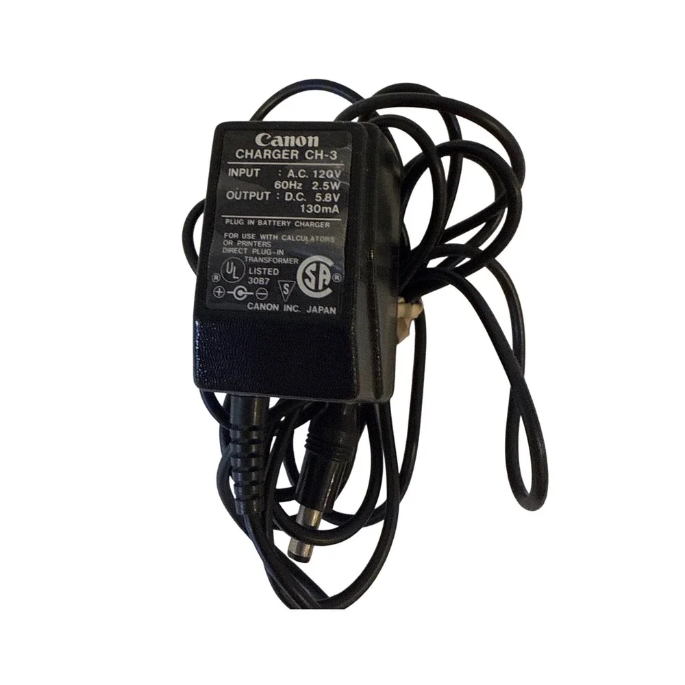 Canon Charger CH-3 AC Adapter 5.8V 130mA for Calculators Printers Made in Japan